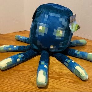 Blue and Green Stuffed Octopus Toy